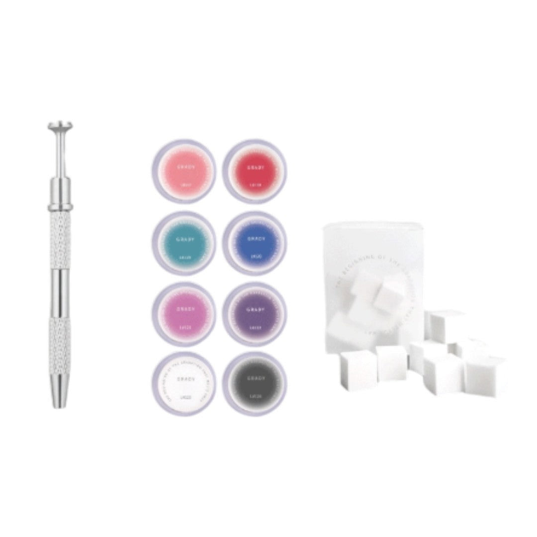Liuhwa Gradient Gel - Grady Collection #L117-124 (8Pcs) + Grabbing Pen + Sponges