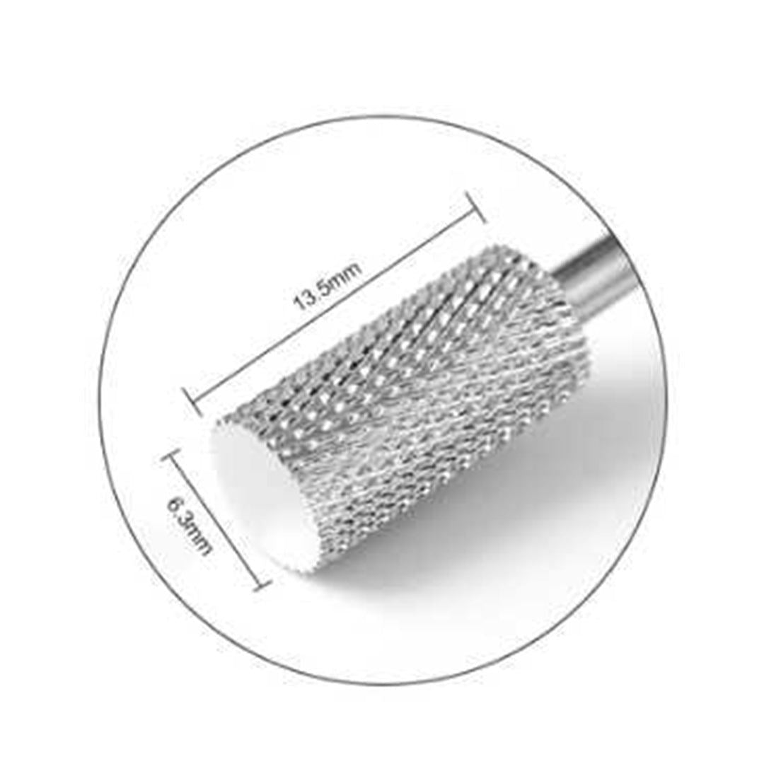 SP Nail Drill Bits - Large Barrel Carbide HF Fine Grit 3/32 Silver