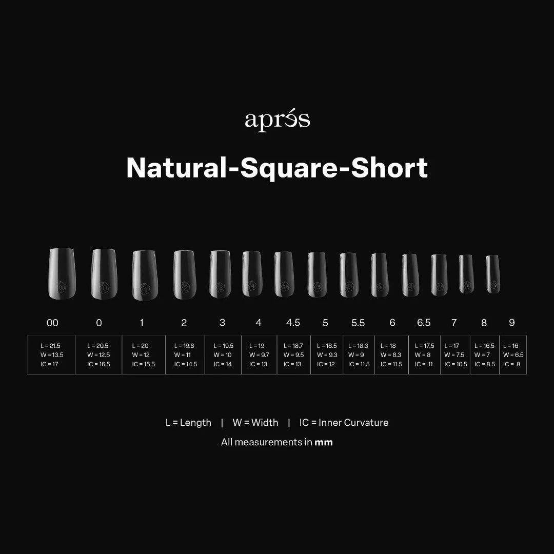 Apres Gel-X Mini Tips Box 2.0 - Natural Square Short (280Pcs)