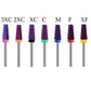SP Nail Drill Bits - 5in1 Carbide RM Medium Grit 3/32 Rainbow