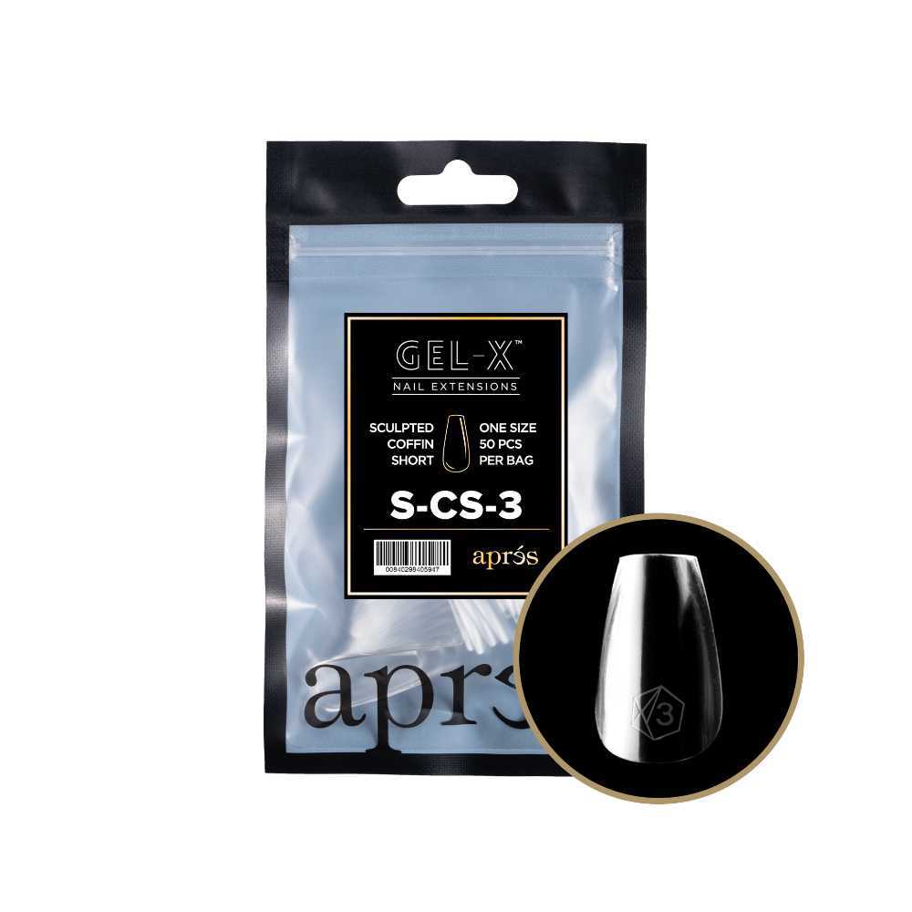 Apres Gel-X Refill Tips 2.0 - Sculpted Coffin Short (50Pcs)