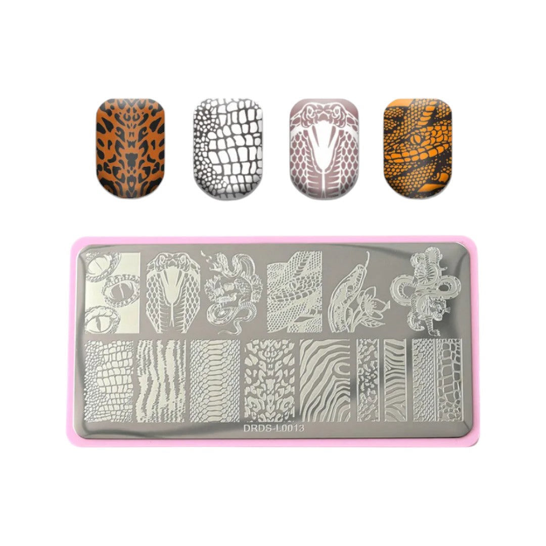 CNBS Nail Stamping Plates - Mixed Snake Designs #DRDS-L0013