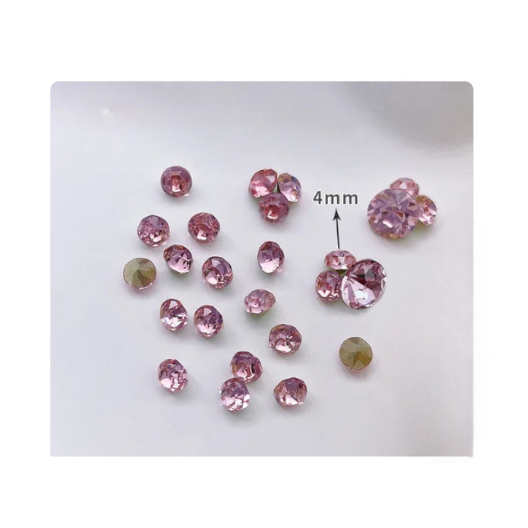 CNBS Nail Rhinestones - 4mm 3D Round Diamonds 20pcs