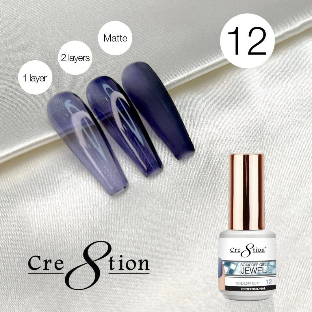 Cre8tion Jelly Gel Polish - Jewel #12