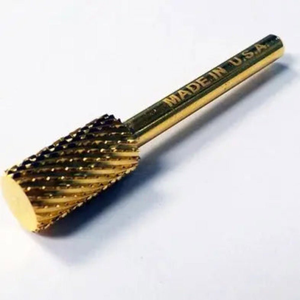 Startool Nail Drill Bits - Large Barrel Carbide STXX Double Extra Coarse Grit 1/8 Gold