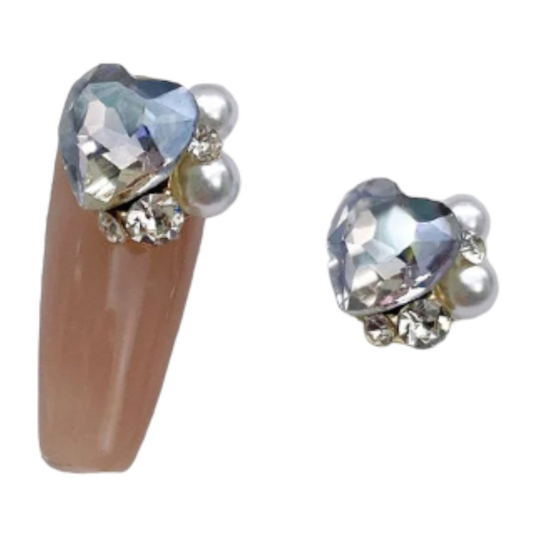 CNBS Nail Charms - White Crystal Clusters 5pcs