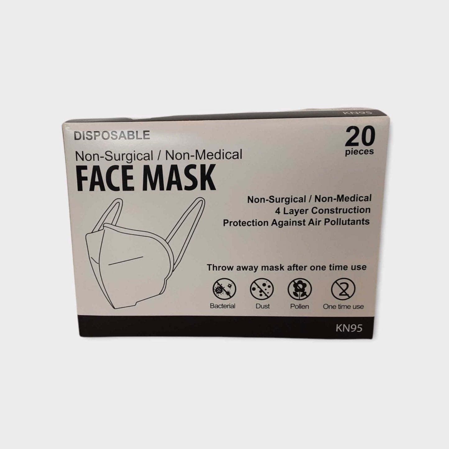 KN95 Face Mask White (Box of 20)