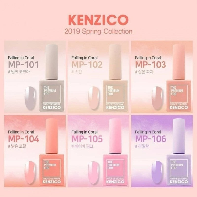 Kenzico Korean Gel Polish, Falling In Coral Colour Gel Polish MP-102