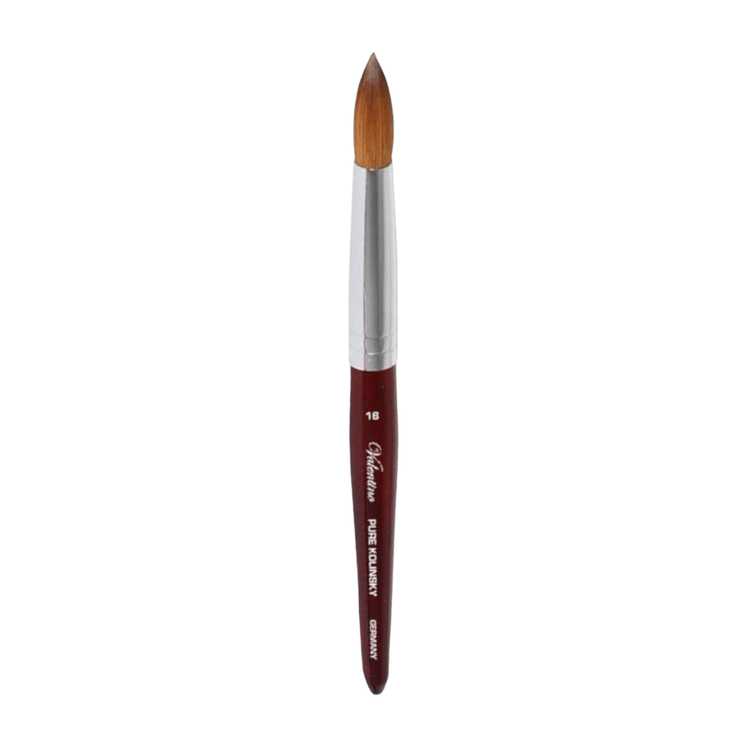 Valentino Acrylic Brush - Kolinsky Red Cherry Wood #18