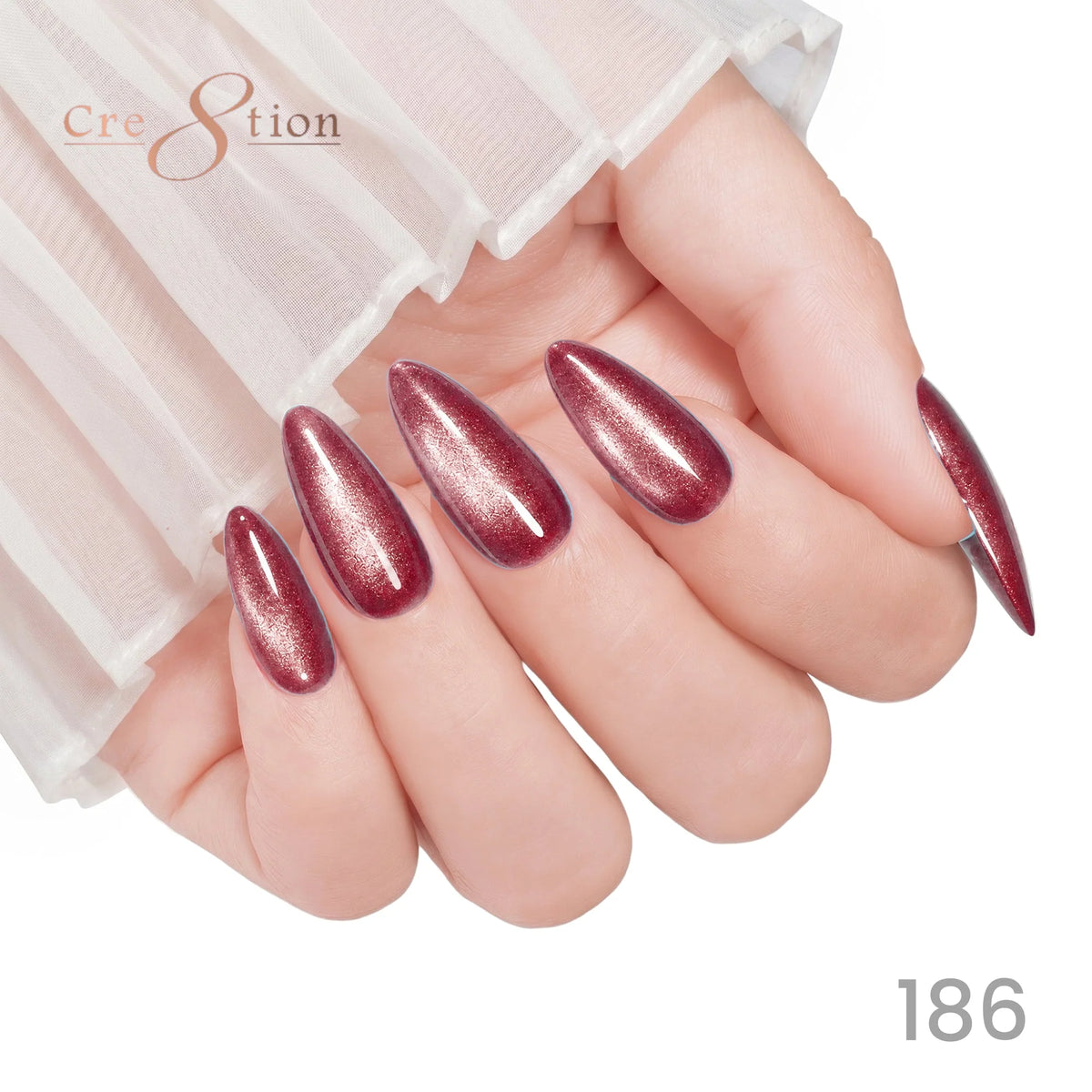 Cre8tion (HEMA/TPO-Free) Cat Eye Gel Polish - Winter #186