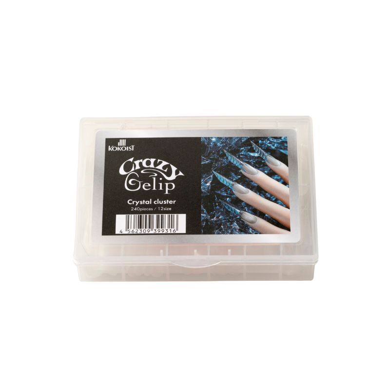 Kokoist Crazy Gelip Nail Tips Box - Crystal Cluster (240Pcs)