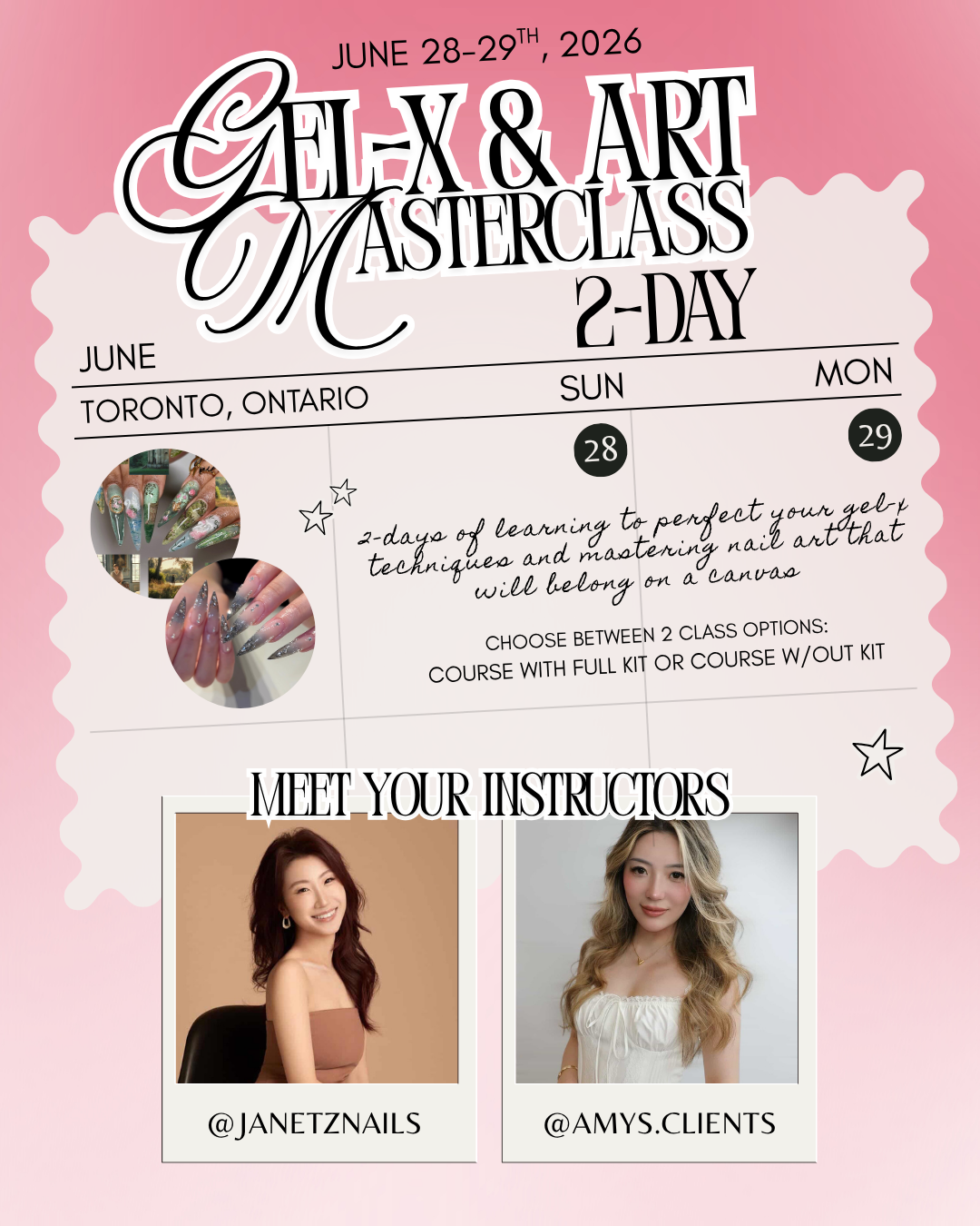 Gel-X & Art Masterclass 2-Day Course with @amys.clients & @janetznails | June 28–29, 2026