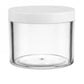 Berkeley Thick Wall PS Jar W/ White Cap 8Oz #BJ318-WH
