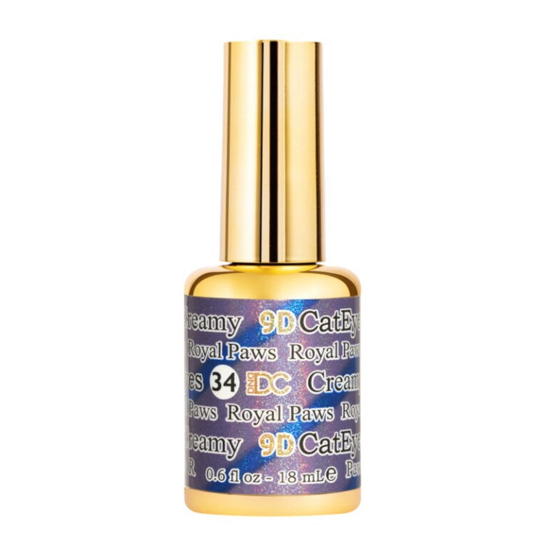 DND DC 9D Cat Eye Gel Polish - Royal Paws #34