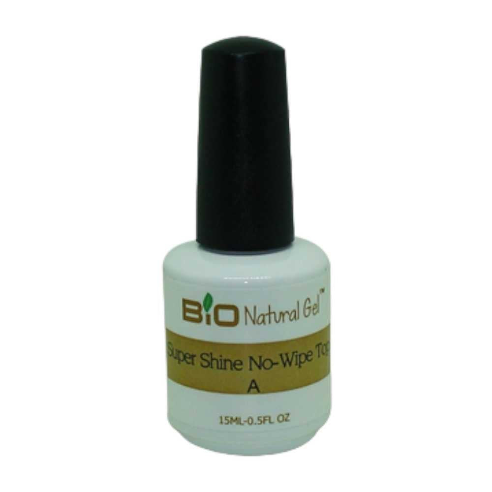 Bio Natural Gel Top Coat - No Wipe Super Shine 0.5Oz