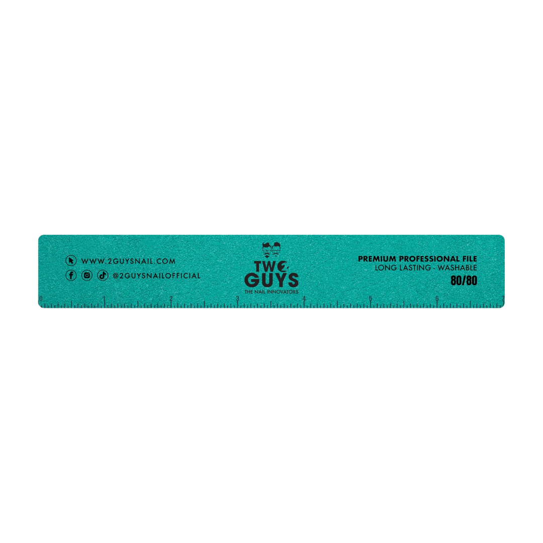 2Guys Nail Files - Premium Jumbo Square 80/80 Grit (Pack of 50)