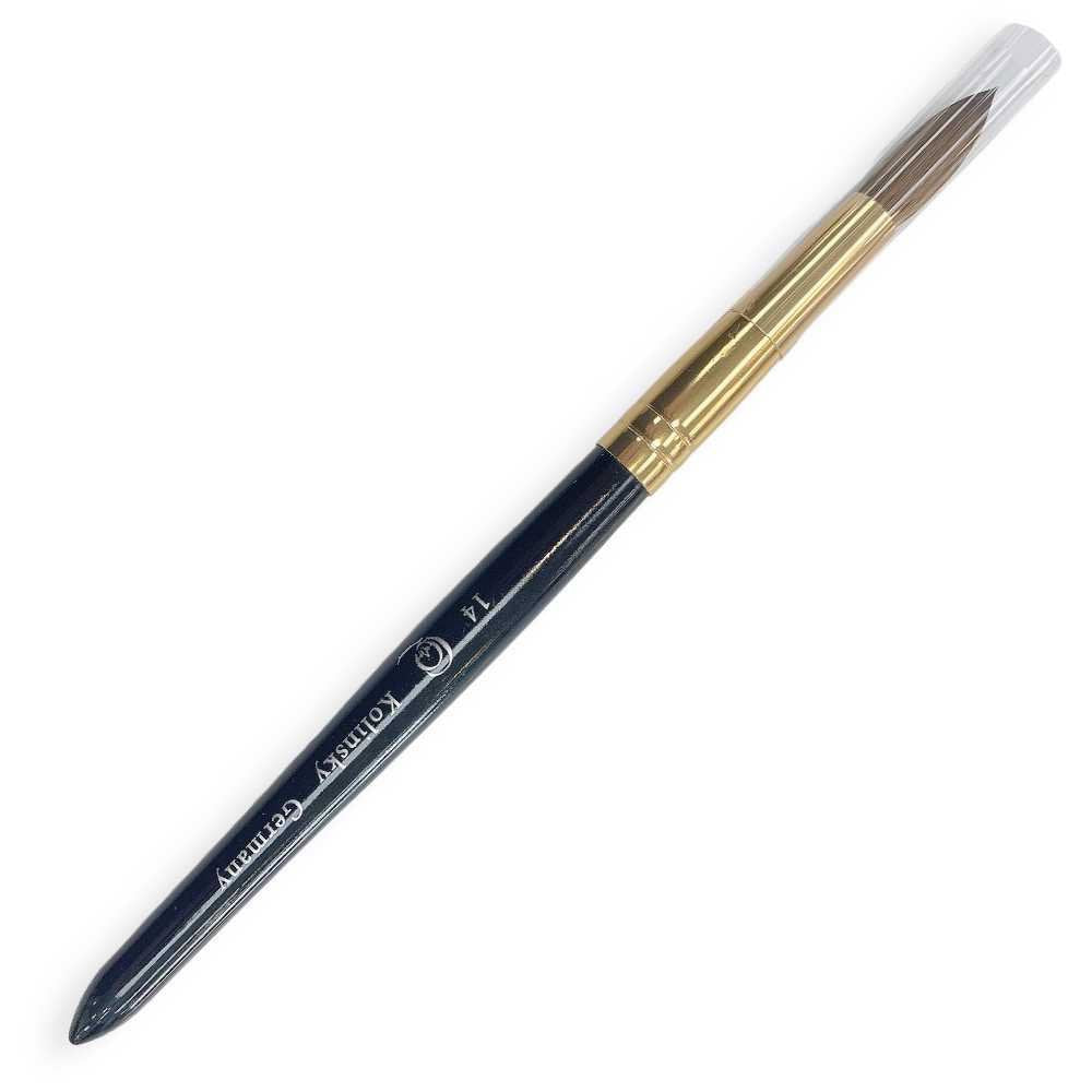 CNBS Acrylic Brush - Kolinsky Black Wood Handle #14