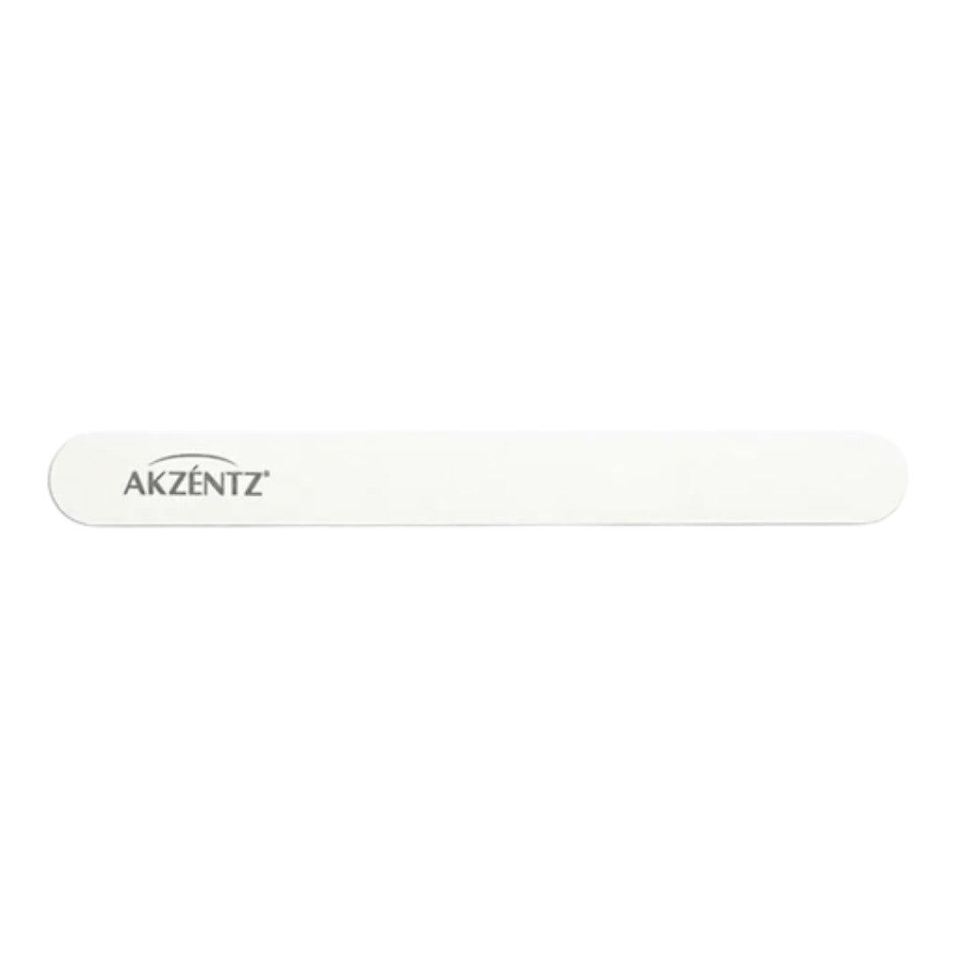 Akzéntz Nail Files - Classic 100/180 Grit - White (1Pc)