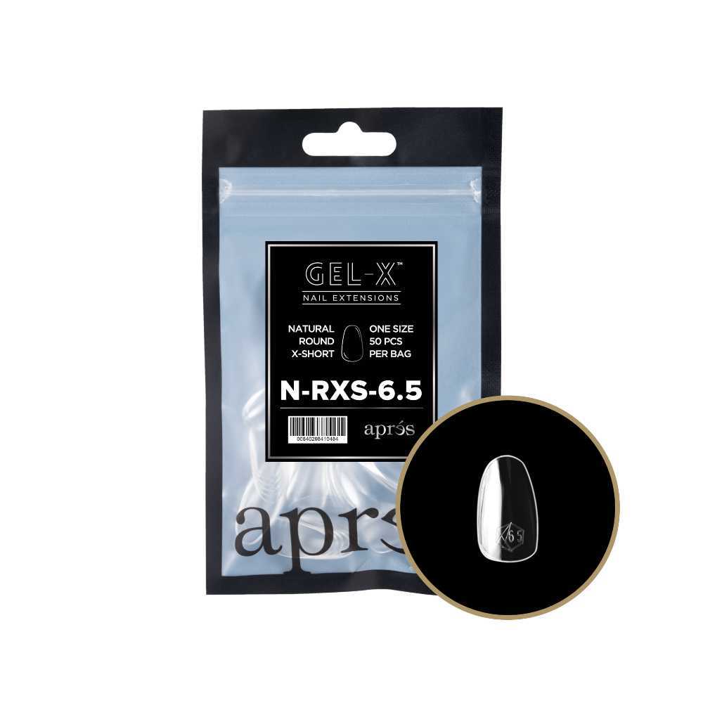 Apres Gel-X Refill Tips 2.0 - Natural Round Extra Short (50Pcs)