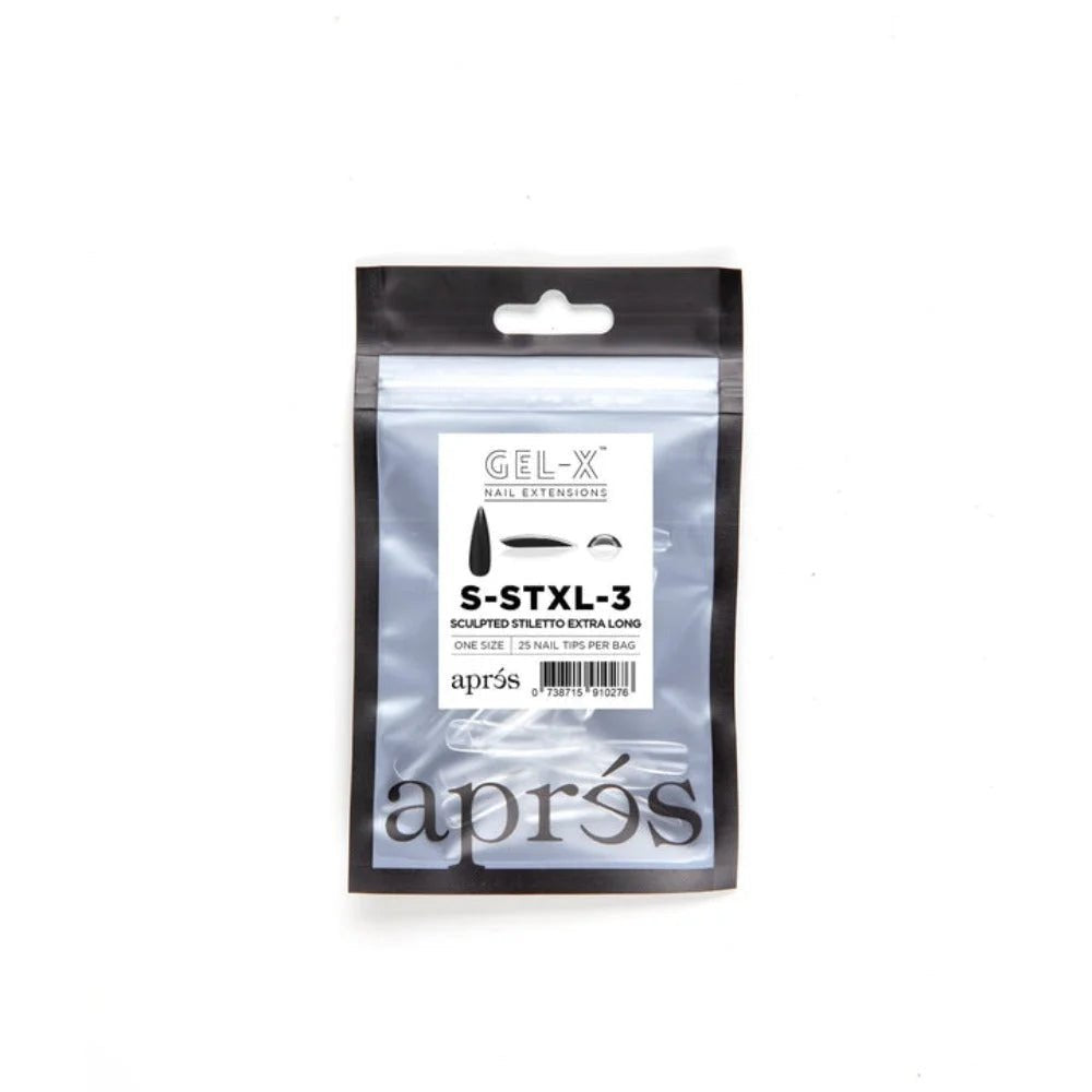 Apres Gel-X Refill Tips - Sculpted Stiletto Extra Long (50Pcs)