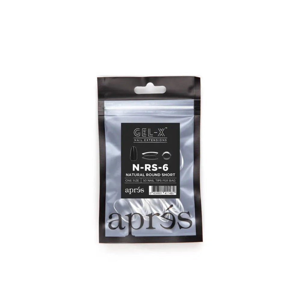Apres Gel-X Refill Tips - Natural Round Short (50Pcs)