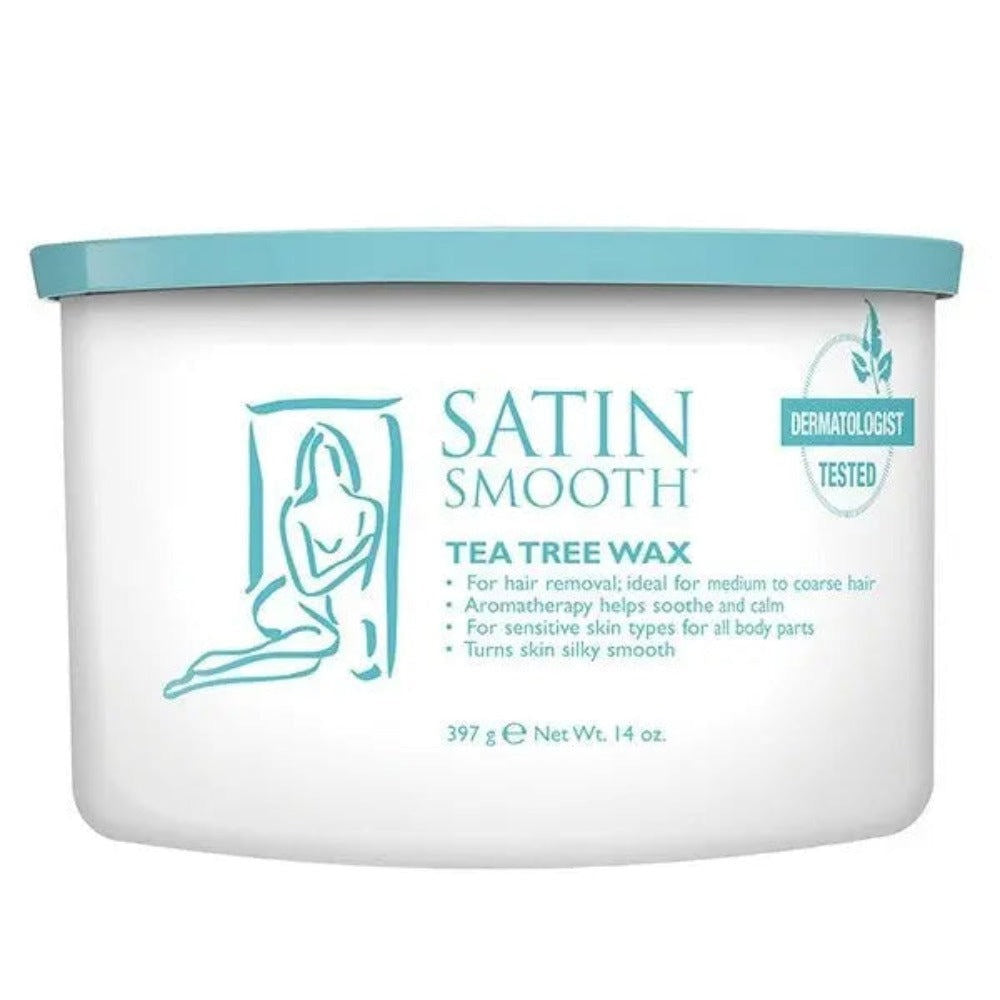Satin Smooth Soft Wax - Tea Tree 14Oz #SSW14TT