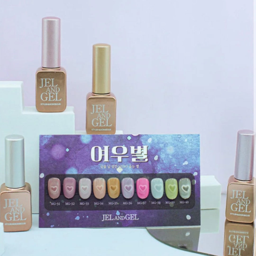 Jel and Gel Cat Eye Gel Polish - Fox Star Collection #MG31-40 (10pcs)