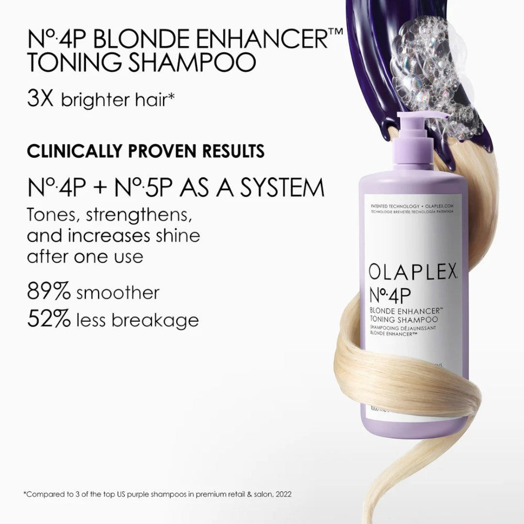 OLAPLEX No. 4P Blonde Enhancer Toning Shampoo - 33.8oz