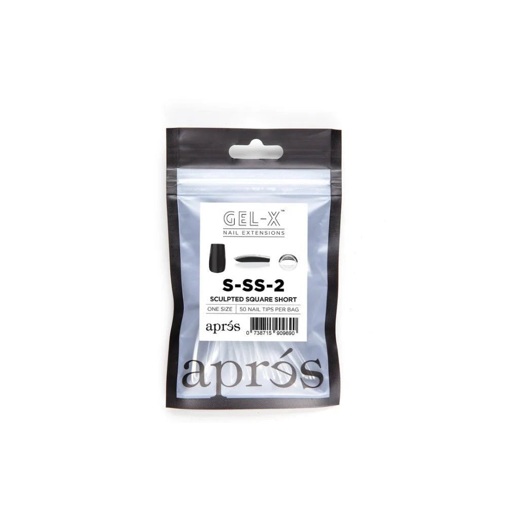 Apres Gel-X Refill Tips - Sculpted Square Short (50Pcs)