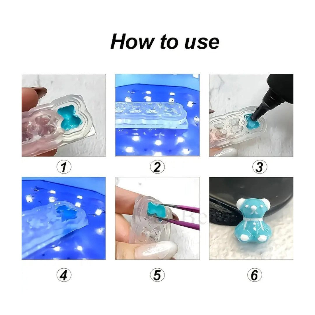 CNBS 3D Silicone Mould – Mixed Flower Designs