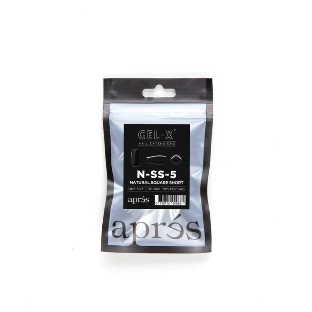 Apres Gel-X Refill Tips - Natural Square Short (50pcs)
