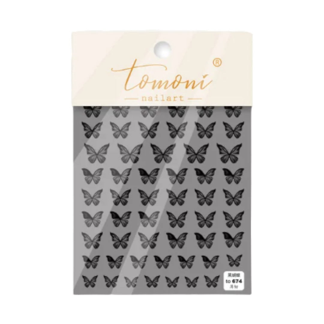 CNBS Nail Stickers - Dark Butterflies