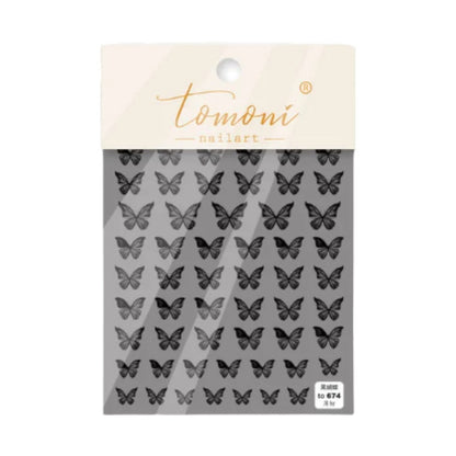 CNBS Nail Stickers - Dark Butterflies