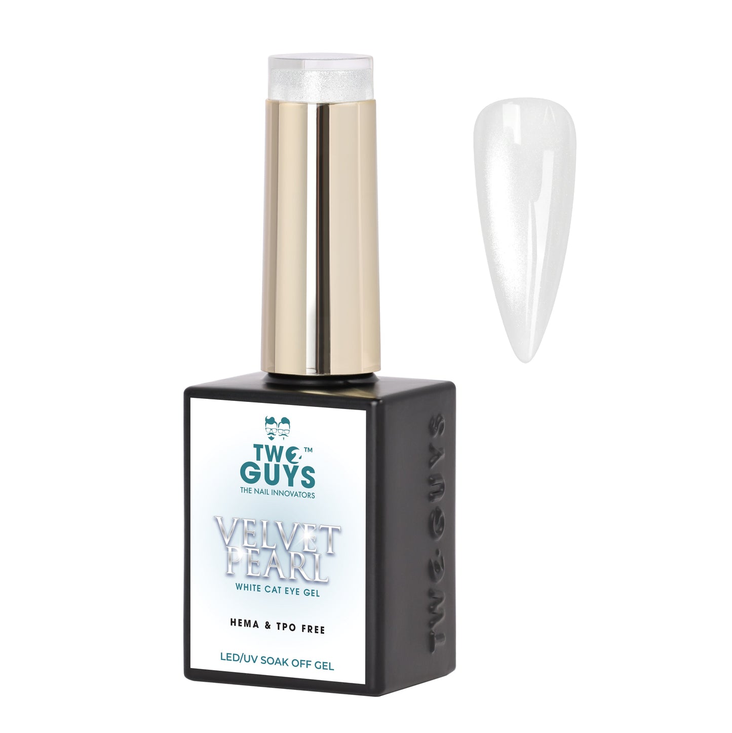 2Guys Cat Eye Gel (HEMA, TPO-Free) - White (15ml) #VELVET-PEARL