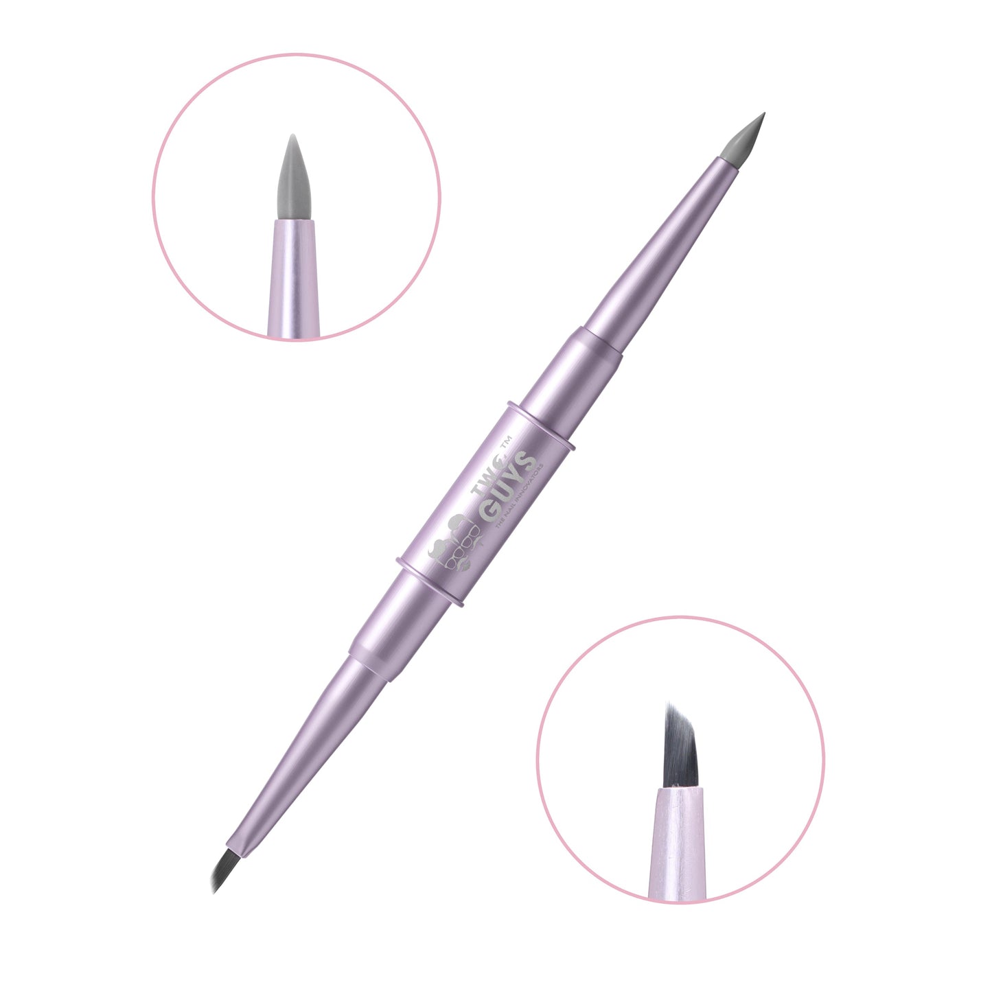 2Guys Dual Head Brush - Floral Brush (Silicone Tip + Triangle Tip Brush) #FLORAL-BRUSH