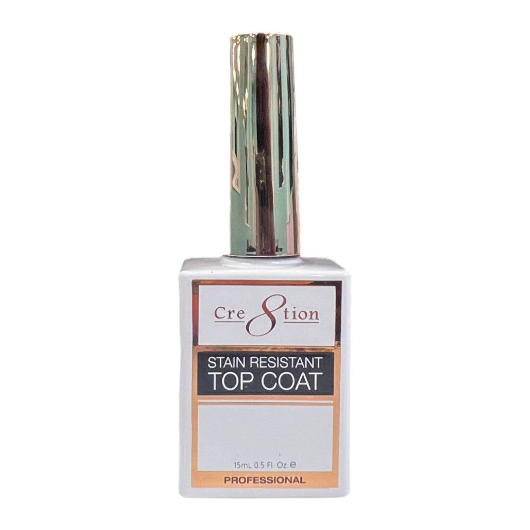 Cre8tion Soak Off Gel Top Coat - Stain Resistant 0.5oz