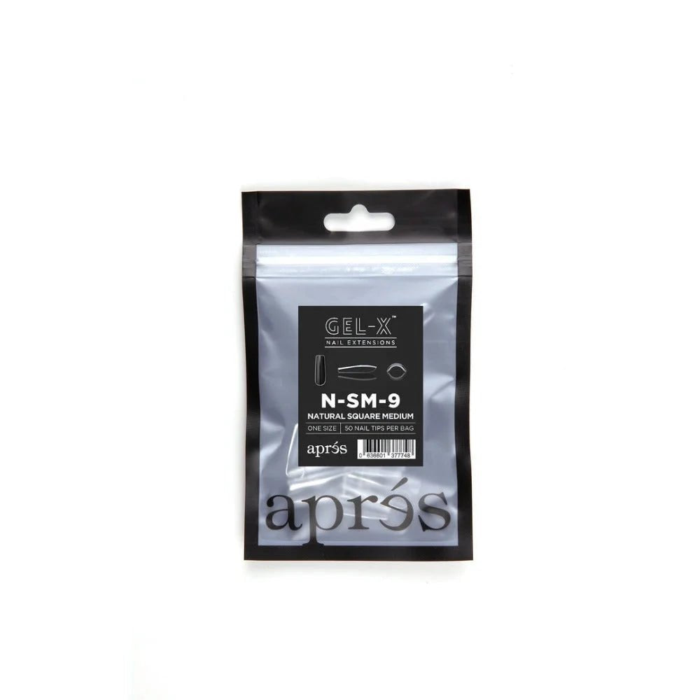 Apres Gel-X Refill Tips - Natural Square Medium (50pcs)