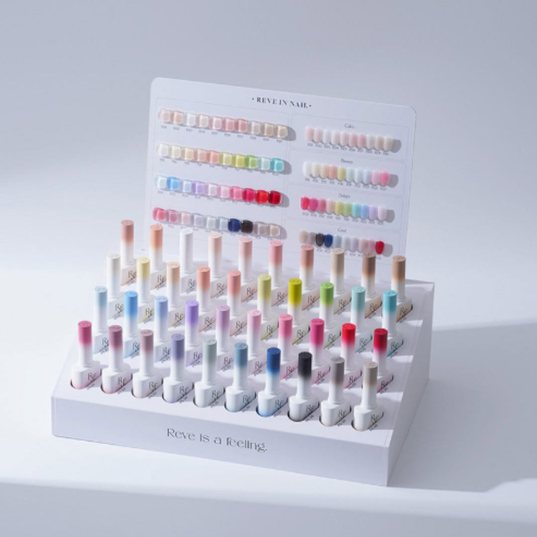 Reve In Nail Syrup Gel Polish - Reve Is A Feeling Collection #RS01-40 (40pcs) + Display
