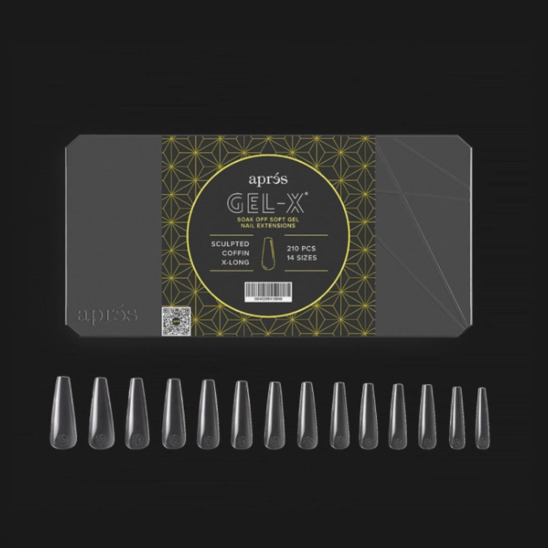 Apres Gel-X Mini Tips Box 2.0 - Sculpted Coffin Extra Long (210Pcs)