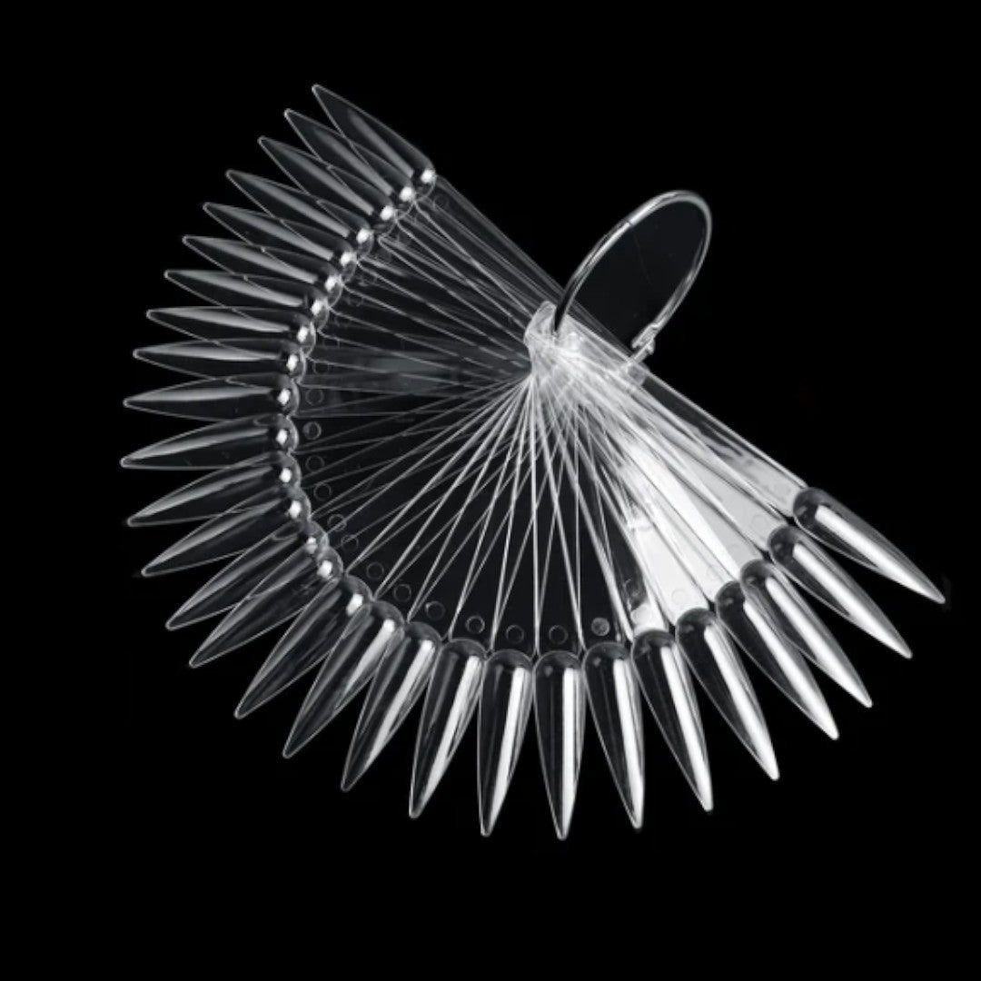 Colour Display - Fan Stiletto Clear (Bag of 50)