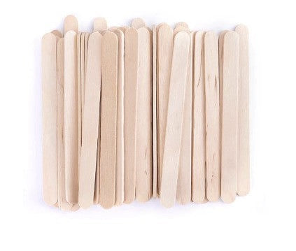Silver Star Wooden Wax Sticks - Spatula Junior (Pack of 50) #FH-MB2