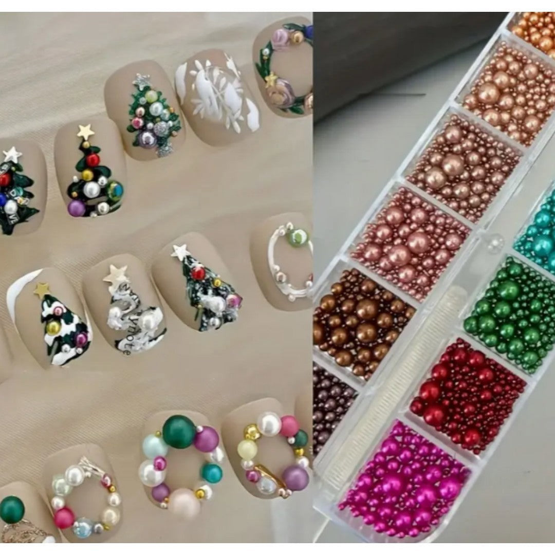 CNBS Nail Charms - Assorted Colourful Pearls