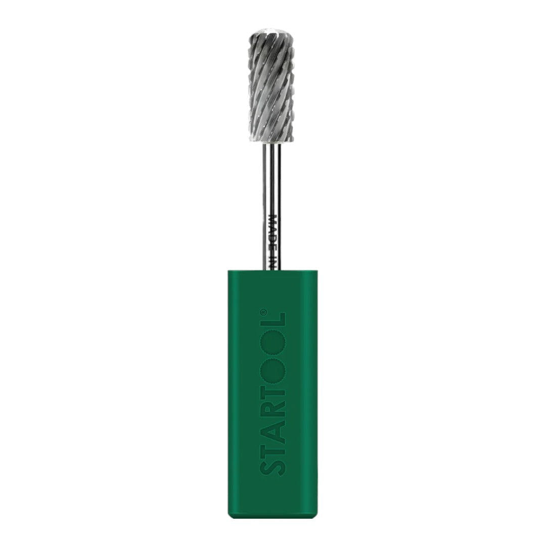 Startool Nail Drill Bits - Small Barrel Round Top Carbide R2X Double Extra Coarse Grit 3/32 Silver