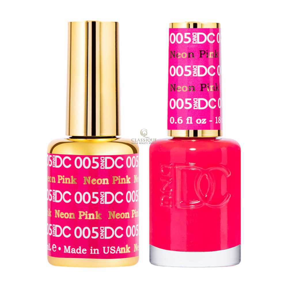 DND DC Gel & Lacquer Duo - Neon Pink #005