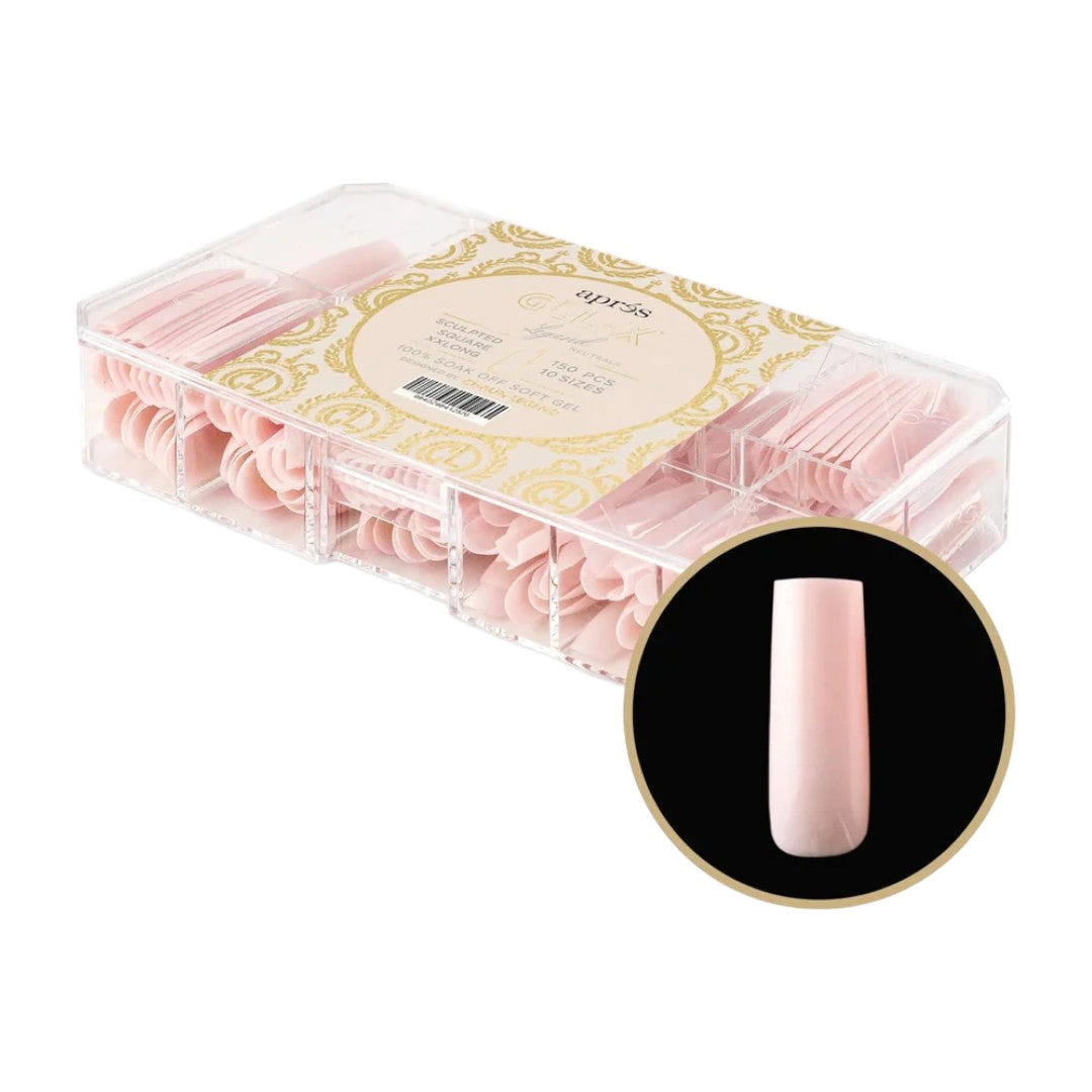 Apres X Chaun Legend Gel-X Nail Tips Box - Sculpted Square Xxlong (150Pcs)