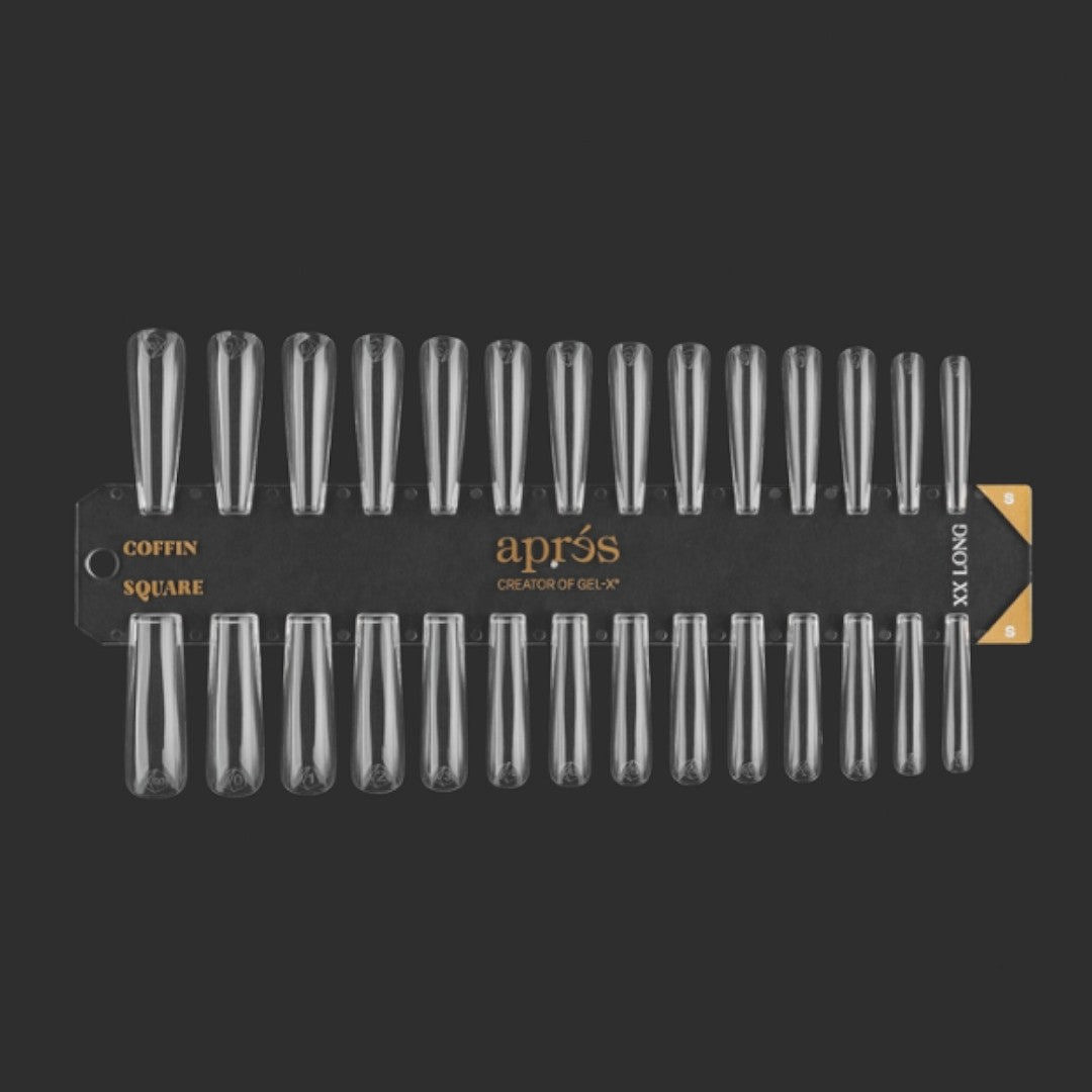 Apres Gel-X Tip Swatch - Sculpted Coffin/Square XX Long
