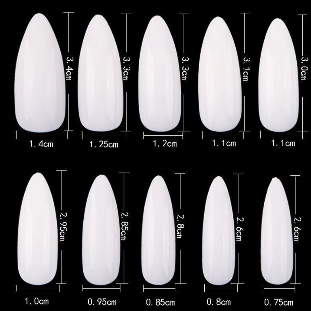 Cre8tion Nail Tips Box - Natural Almond Long (500Pcs) #15138