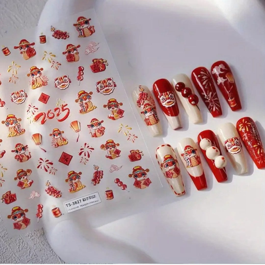 CNBS Nail Sticker - 2025 Lunar New Year #CF982