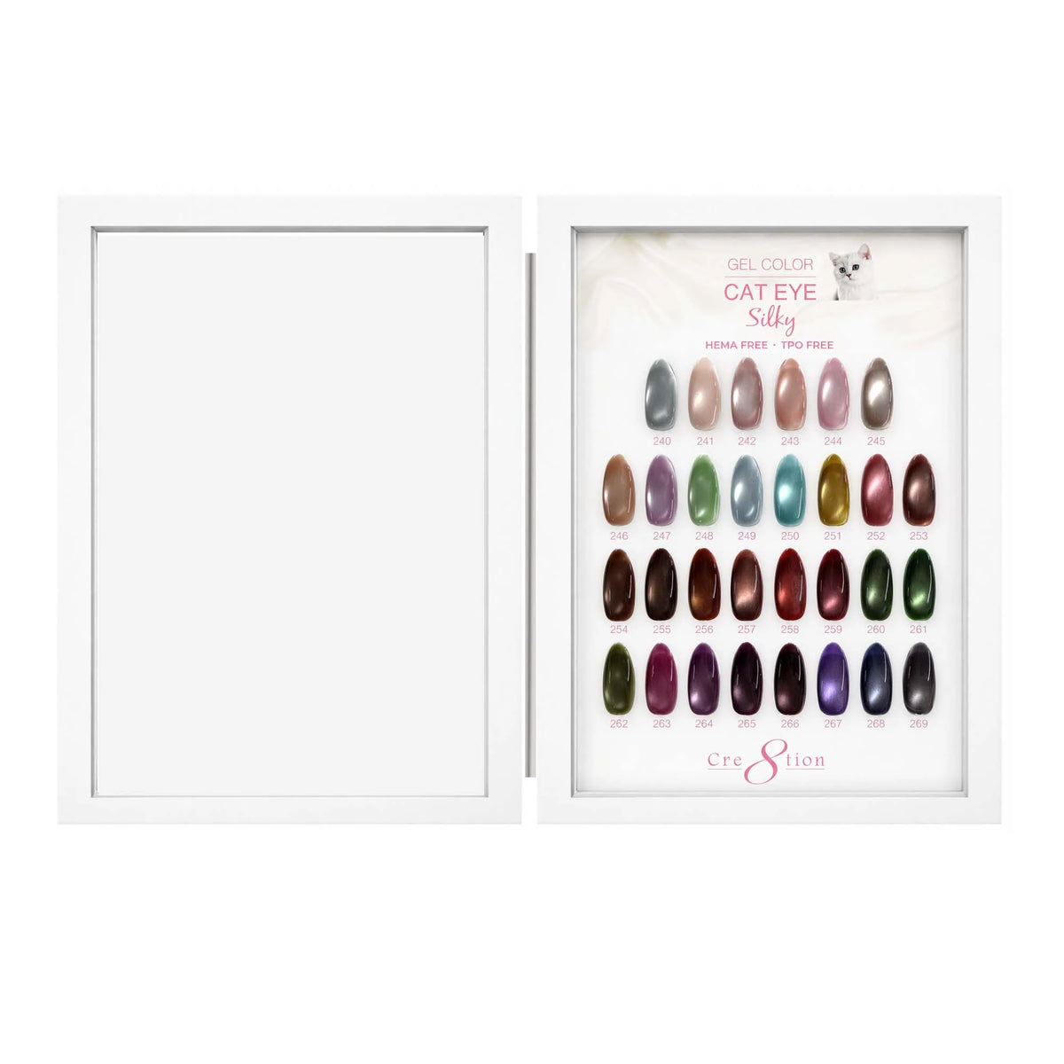 Cre8tion (HEMA/TPO-Free) Cat Eye Gel Polish - Silky Collection (30pcs)