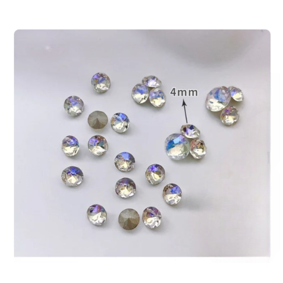 CNBS Nail Rhinestones - 4mm 3D Round Diamonds 20pcs